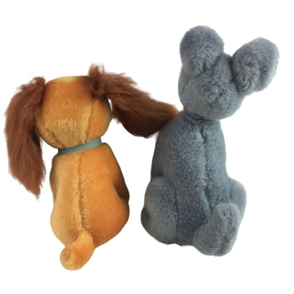 Vintage Disney Pair Lady and the Tramp Plush Dog Set Stuffed Animals Toy 7" - Picture 5 of 10